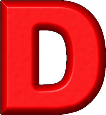 Letter D In Red (371x400)
