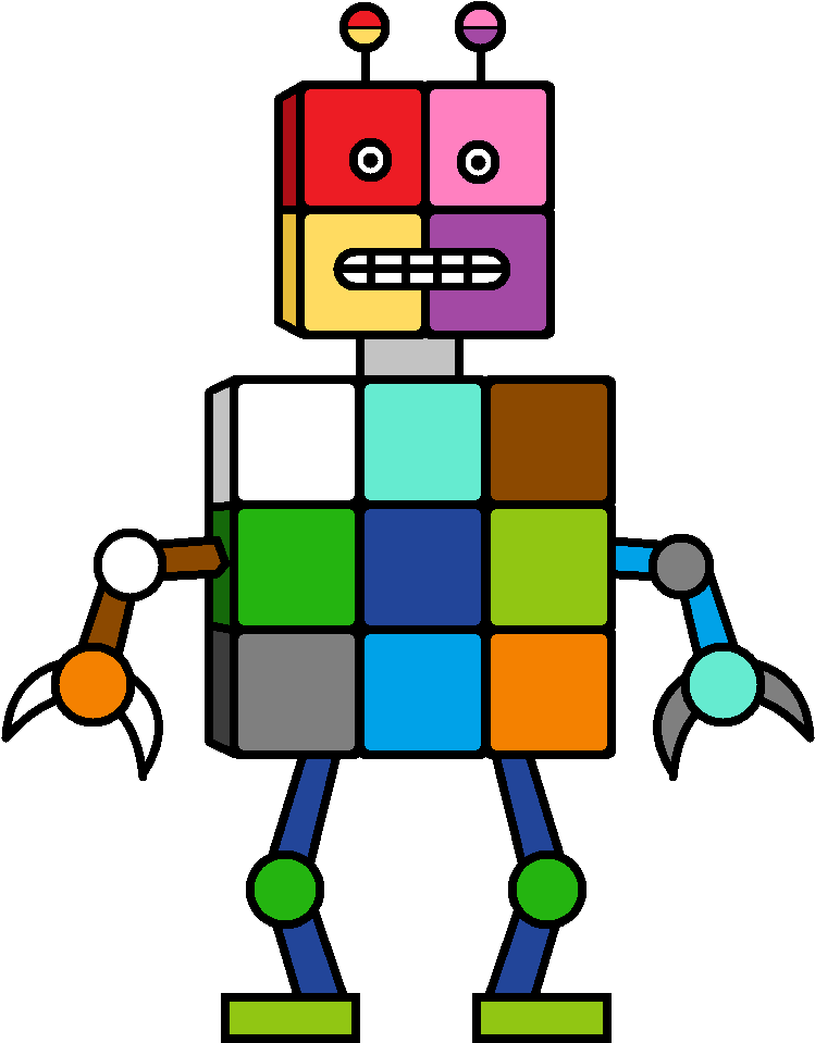Square Robot By Blueelephant7 On Deviantart - Square Robot Clipart (888x1046)