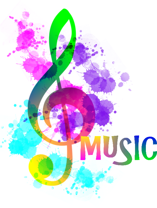 Funky Music Note Rainbow - Music (565x800)