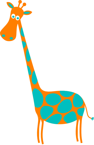 Yellow And Orange Giraffe (390x598)