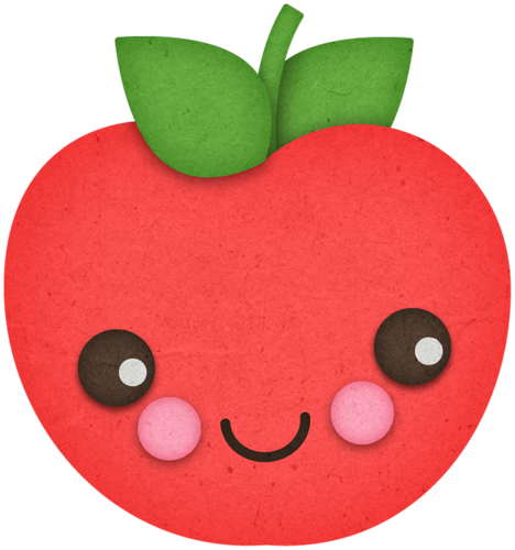 Apple Smiling - Cartoon (654x698)