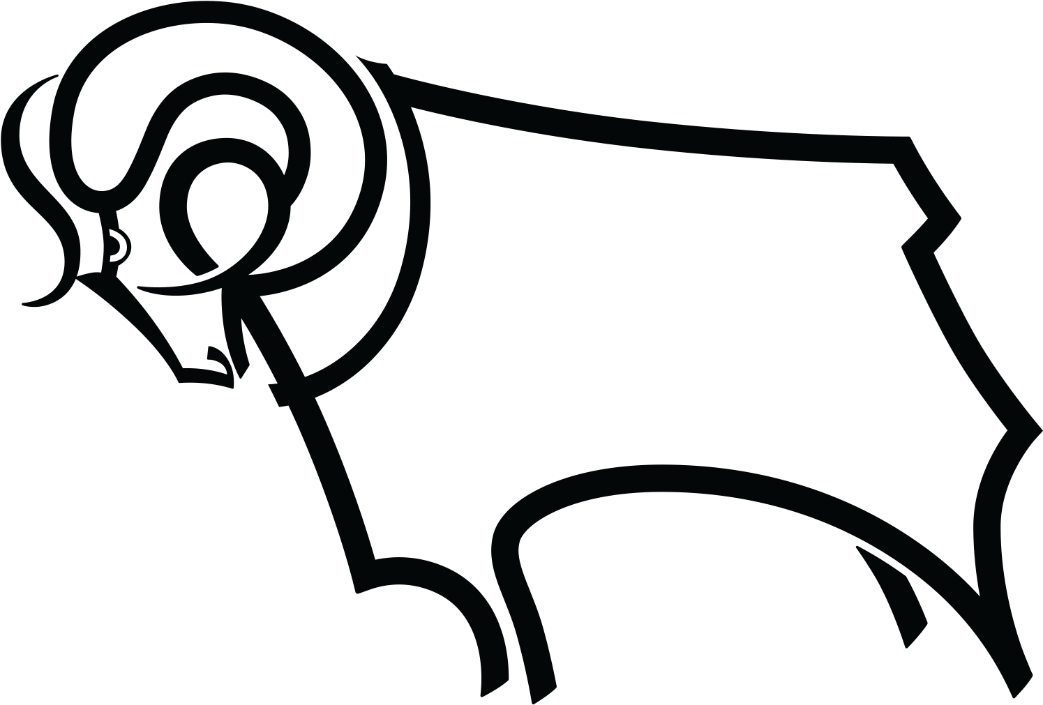 Last Match - Derby County Ram Logo (1500x1500)