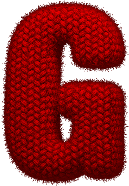 Knitted Red Font - Illustration (525x684)