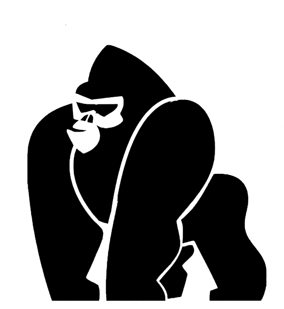 Bad Gorilla Logos - Chubby Gorilla (600x652)