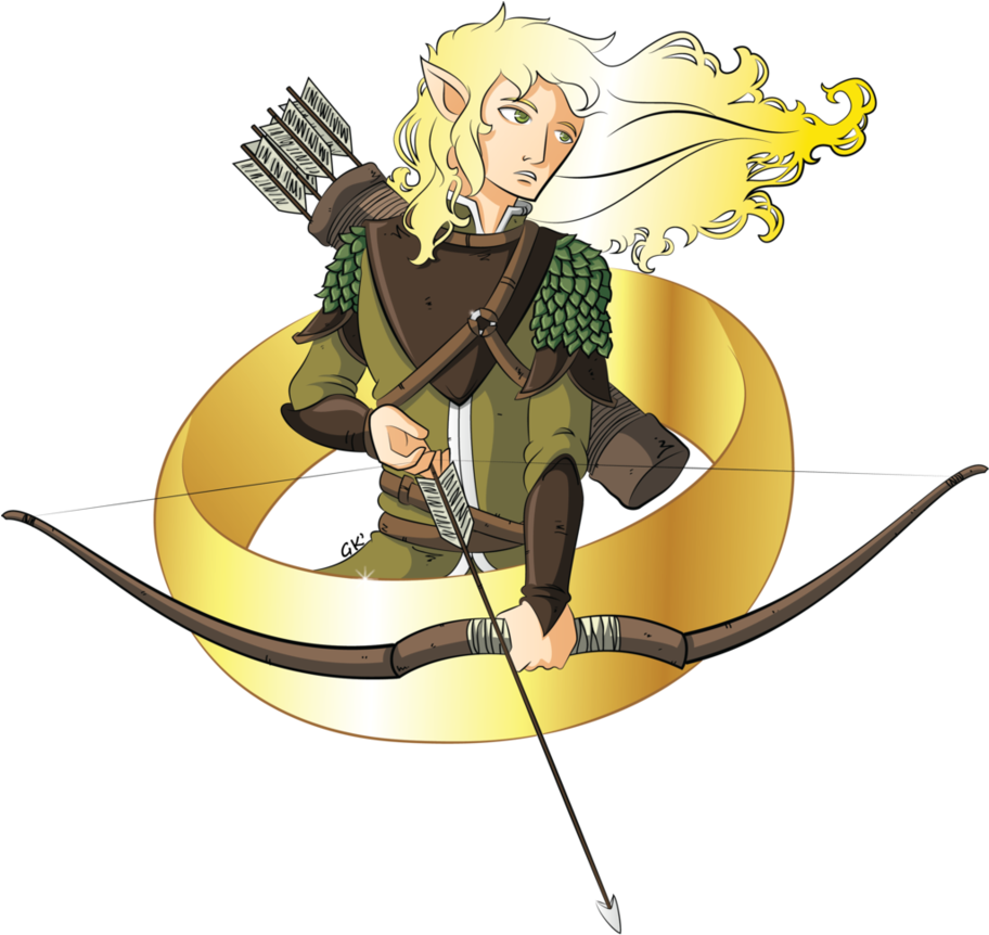Legolas By Gabkt - Cartoon (911x878)