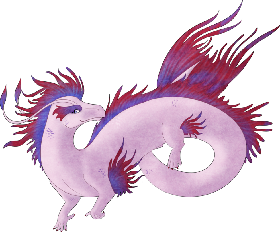 Betta Dragon By Elycian - Cartoon (983x812)
