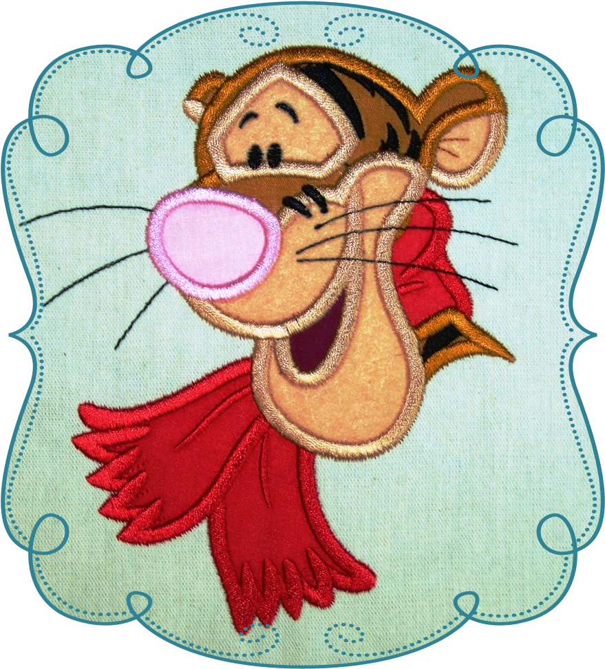 Tigger Scarf - Appliqué (1000x1000)