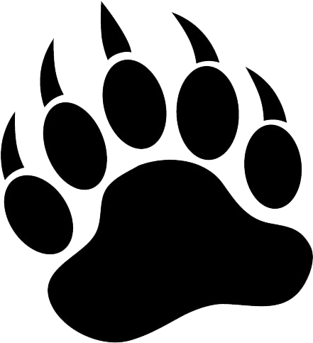 Bear Tracks - Bear Paw Vector Free (500x500)