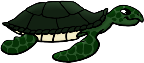 Sea Turtle Sprite Concept - Cartoon (512x512)