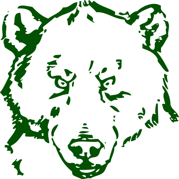 Bear Square Car Magnet 3" X 3" (600x599)