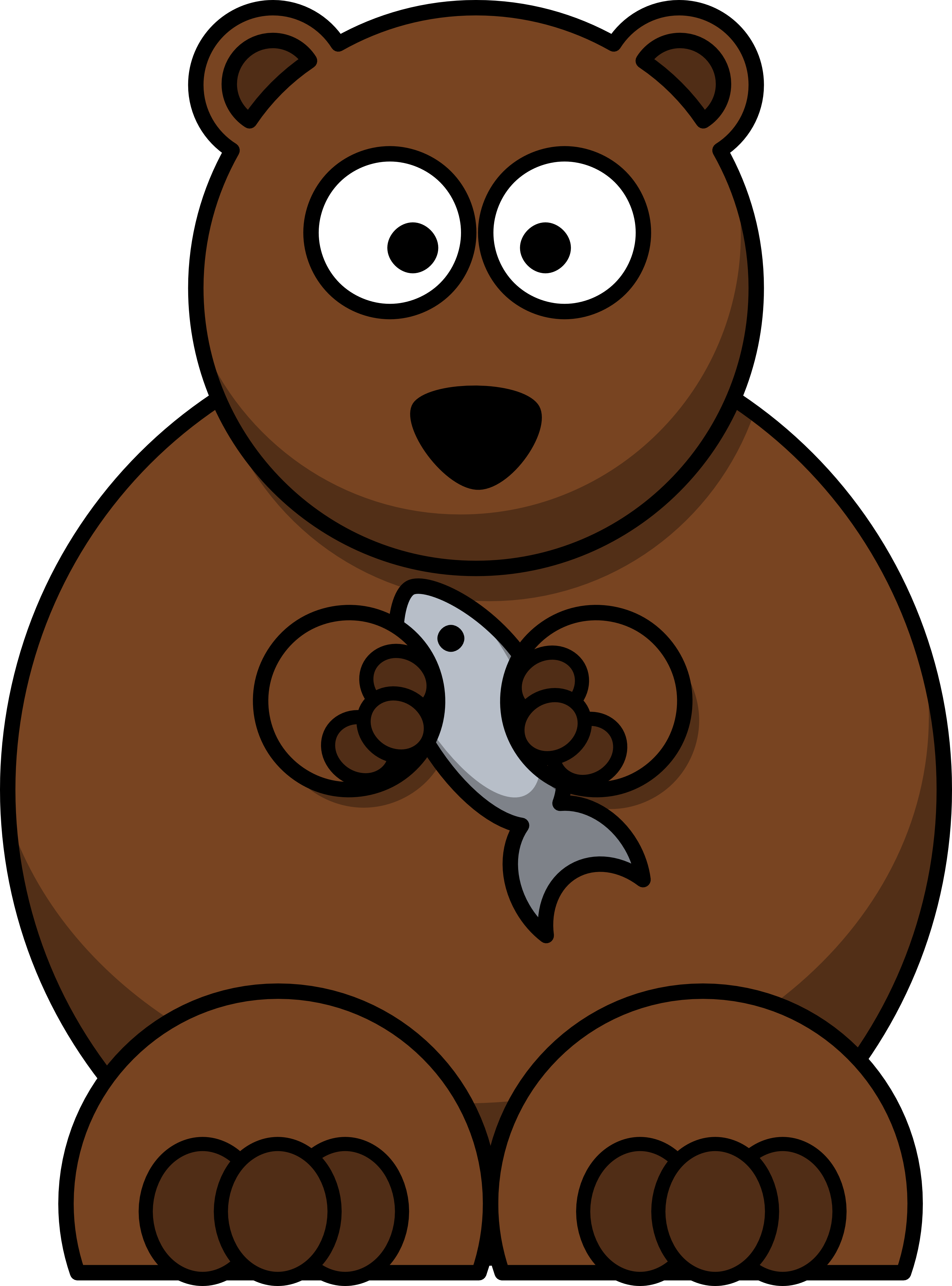 Brown Bear - Cartoon Bear (3333x4501)