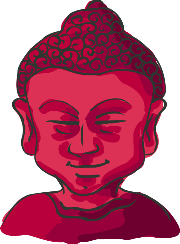 Vector Clip Art - Buddha Cartoon (600x812)