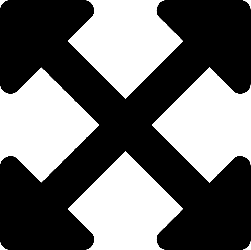 Arrows Alt Comments - Video Full Screen Icon (981x980)