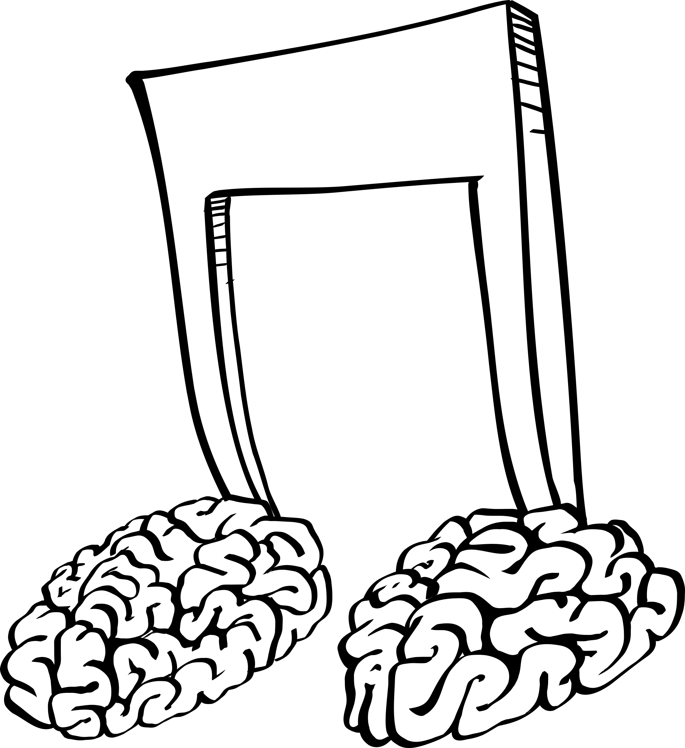 Music Notes In The Brain (2197x2400)