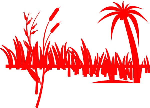 Red Grass Clipart (600x433)