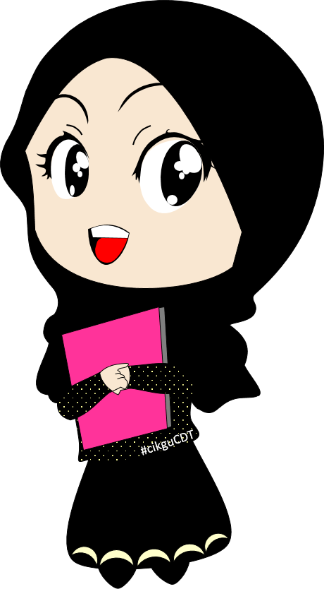 Hijab Kid Cartoon (460x834)
