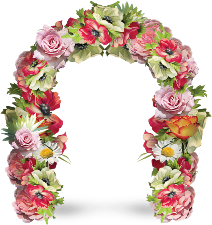 Arches Flowers - Portable Network Graphics (750x799)