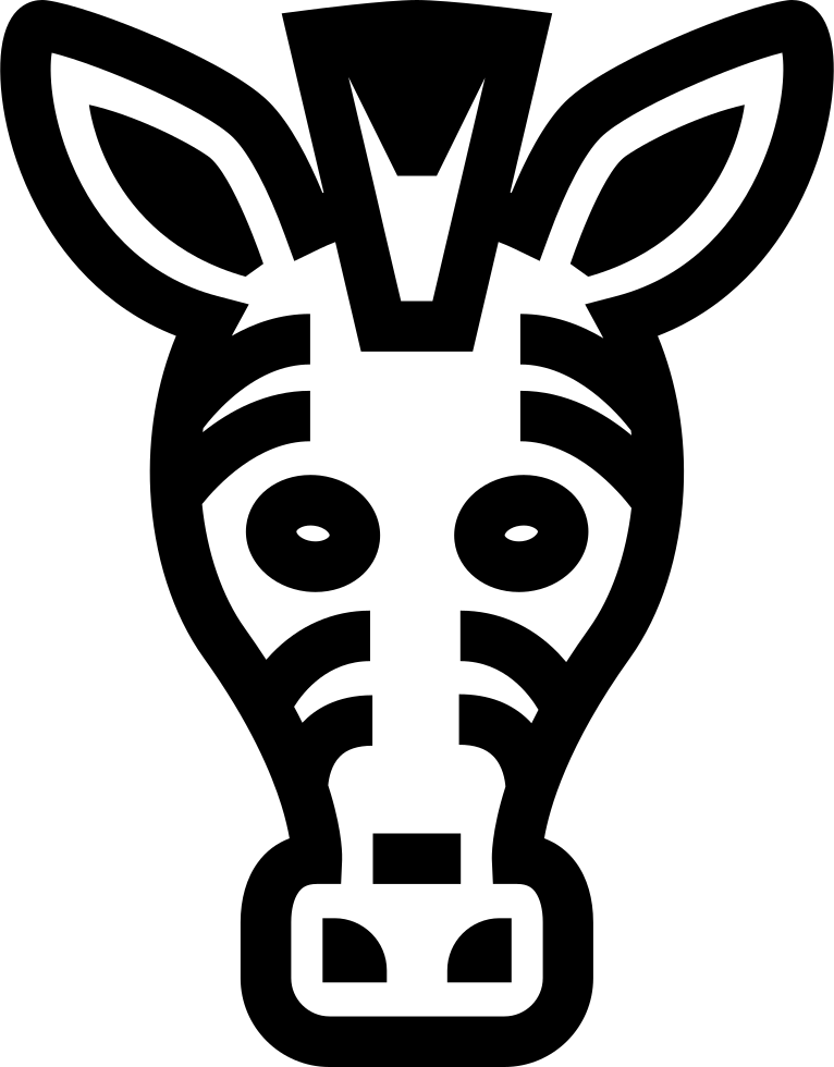 Zebra Frontal Head Comments - Zebra Icono (766x980)