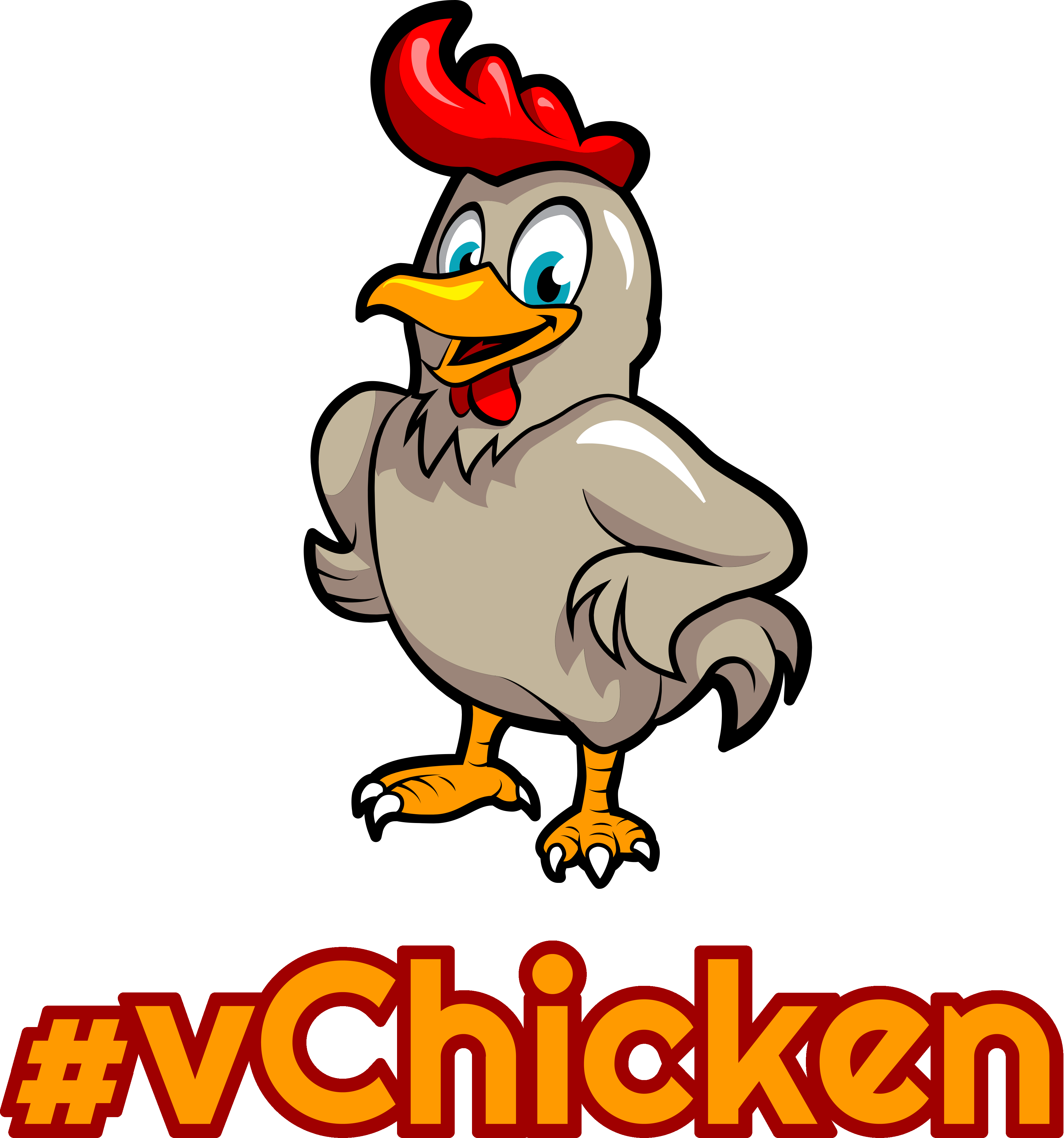 Vchickendarkred - Cartoon (3875x4144)