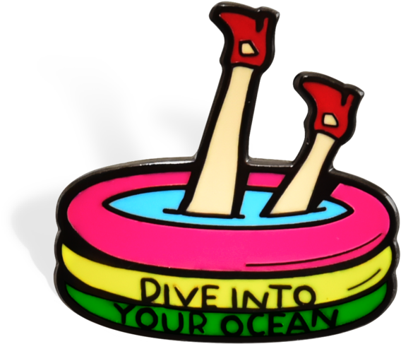 Dive Into Your Ocean Pin - Existentialism (1024x1024)