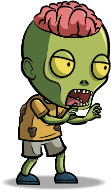 Exposed Brain Zombie - Game (600x500)
