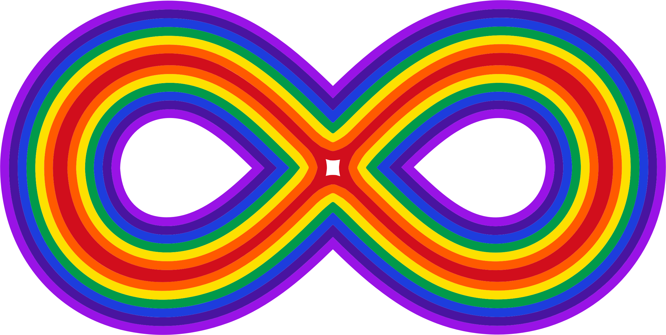 Infinity Symbol - Rainbow Infinity (2330x1172)