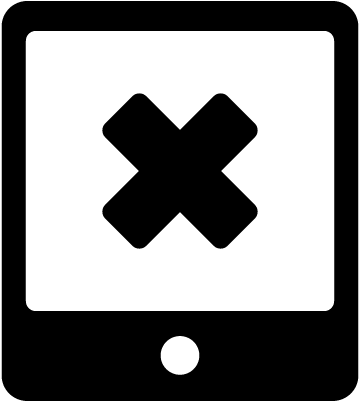 Ipad With Cancel Sign Vector - Tablet Computer (400x400)