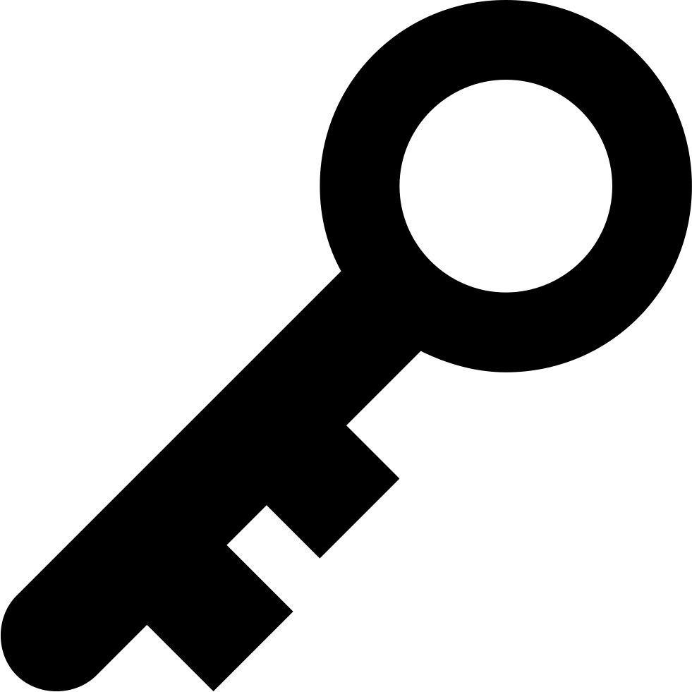 Key Silhouette In Diagonal Position Comments - Llave Silueta (981x981)