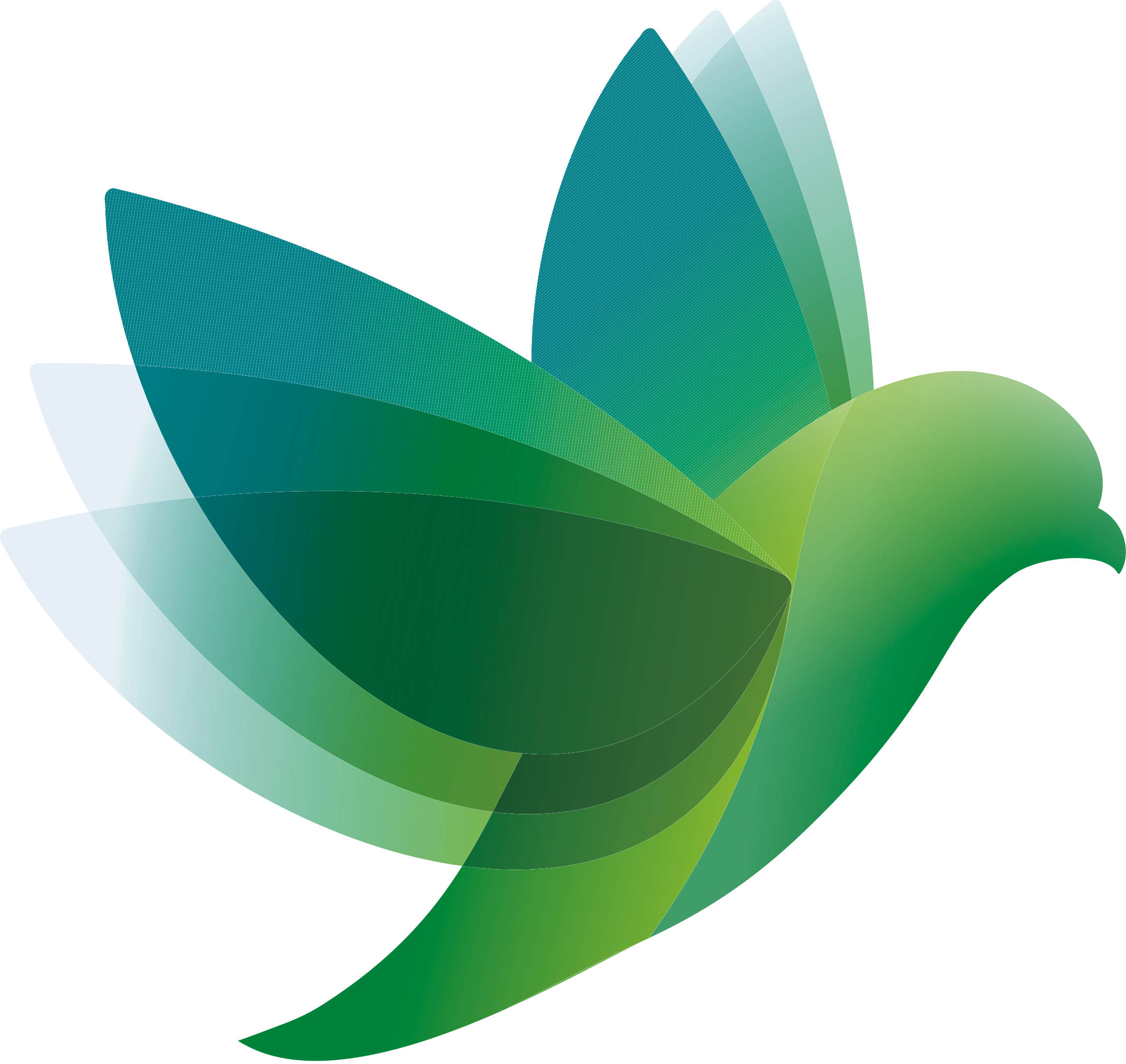 Vector Green Bird Logo - Vector Graphics (2328x2199)