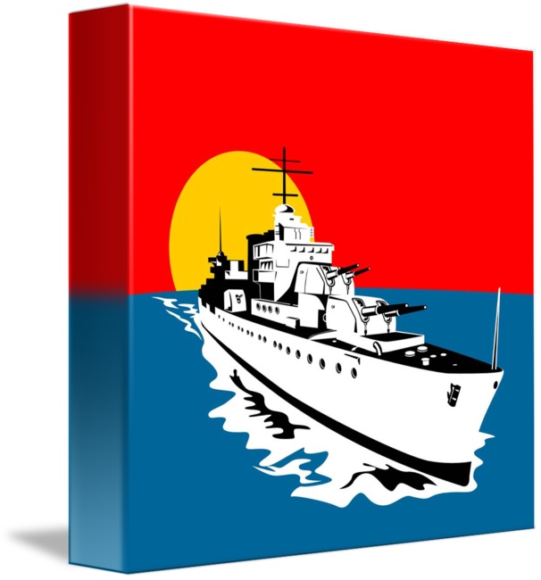 Free Vector Battleship Ww2 (606x650)