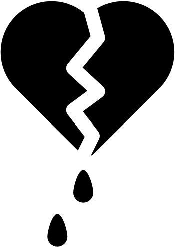 Split Heart Icon - Heartbroken Png (512x512)
