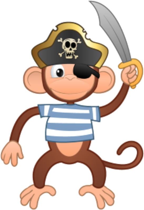 Captain - Monkey Free Clipart (556x812)