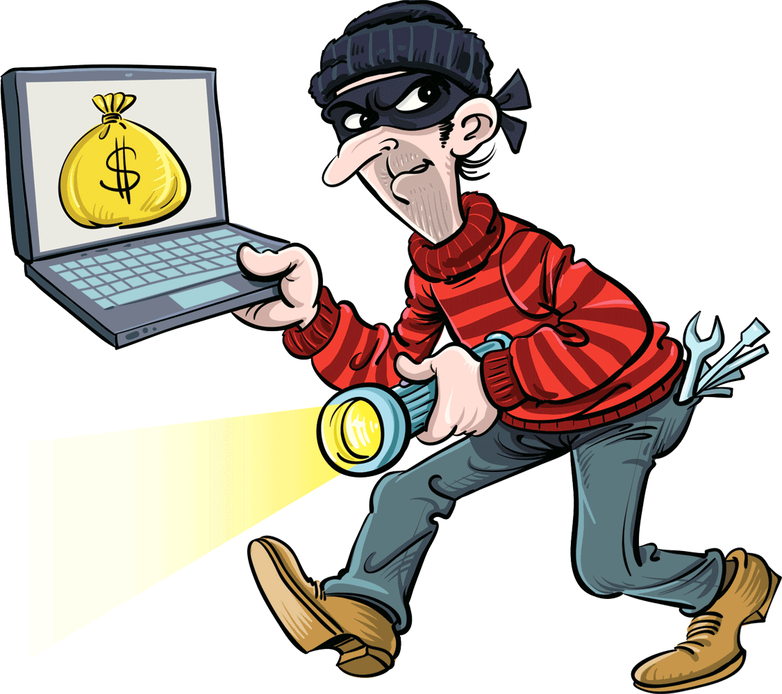 卡通小偷网络盗窃 - Thief Clipart (1126x1000)
