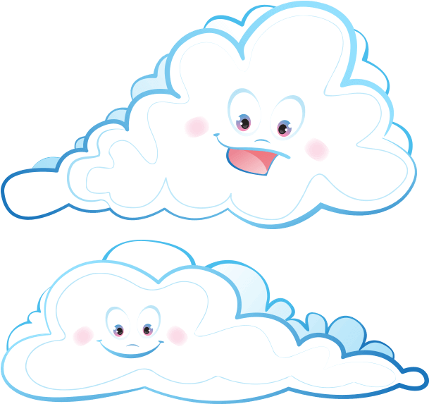 Smiling Clouds - Wall (700x700)
