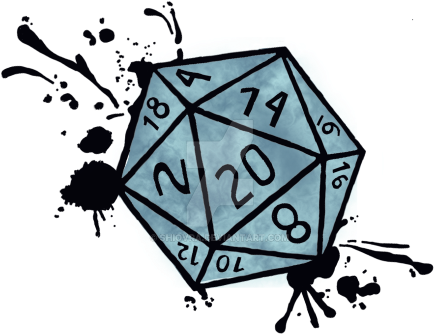 D20 Splatter Version 2 By Shiovra - D20 Design (894x894)