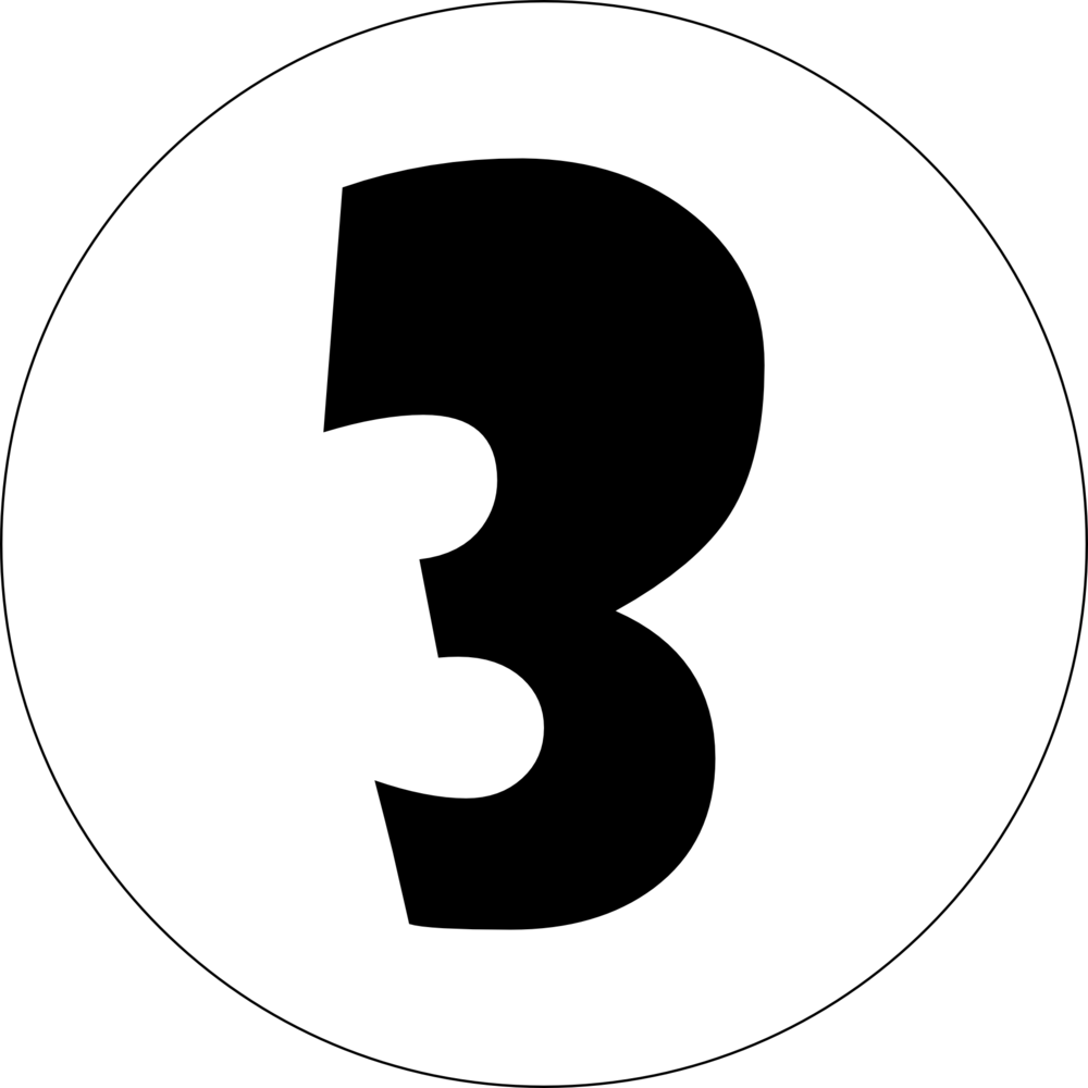 Three-688061 - ตัวเลข 3 Png (1000x1000)