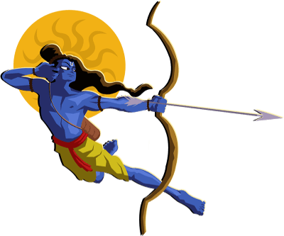 Shri Ram Clipart - Shree Ram Cartoon Png (400x333)