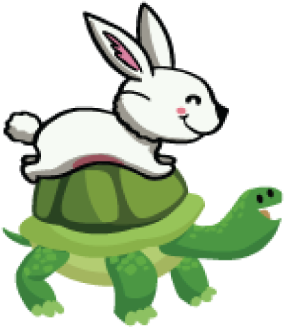 Jump On Turtle - Cartoon (512x512)