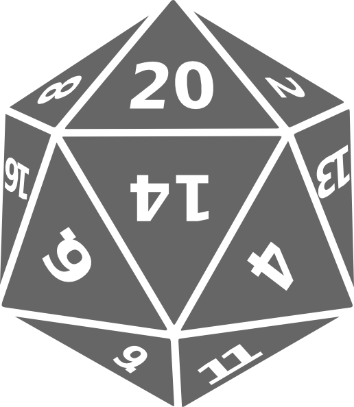 Twenty - D20 Clipart (516x594)