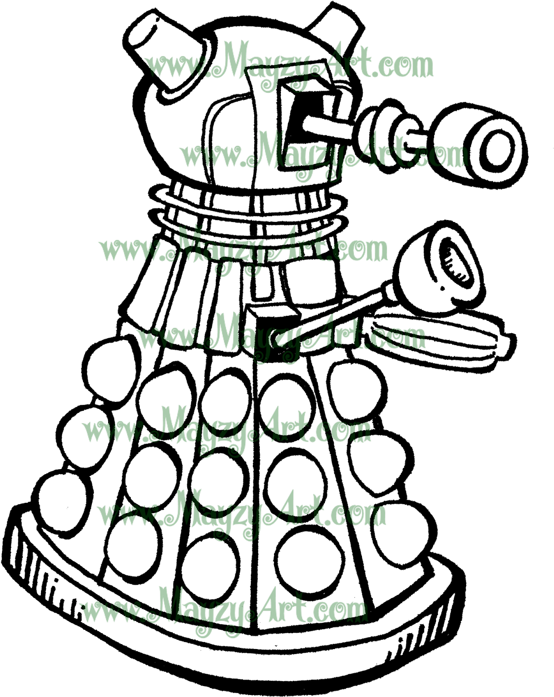 Dalek - Cartoon (1355x1600)