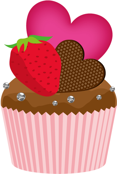 「カップケーキ イラスト」の画像検索結果 - 苺 カップ ケーキ イラスト (600x600)