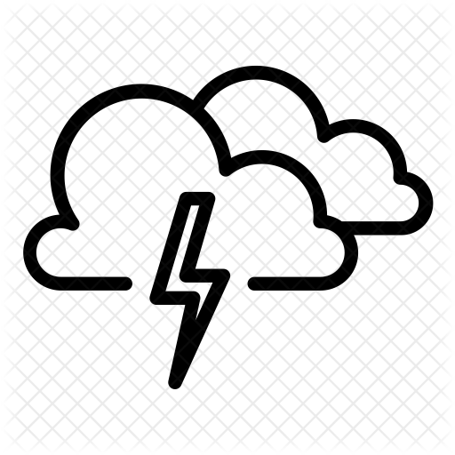 Cloudy And Stormy Icon - Rain (512x512)