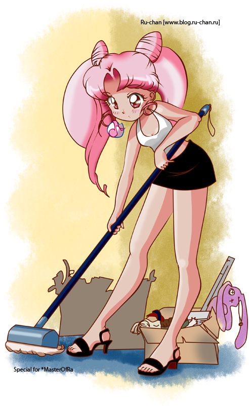 Chibiusa Makes Cleaning By Torisakura - Chibiusa (516x800)