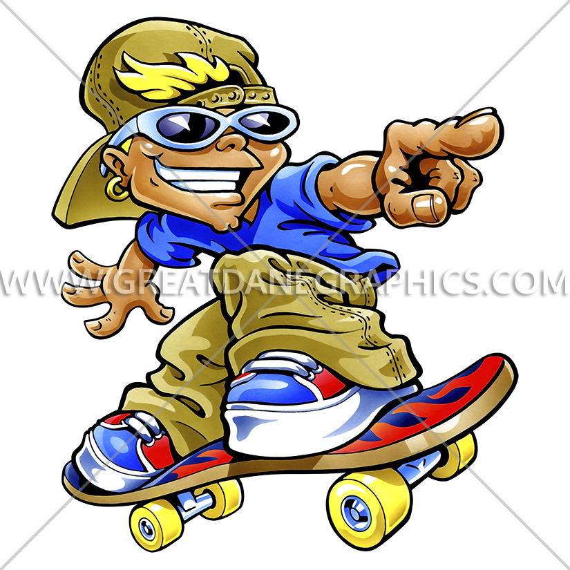 Cartoon Skateboarder (825x825)