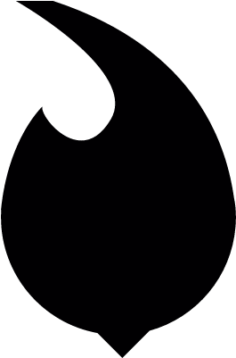 Flame Shape Vector - Crescent (400x400)