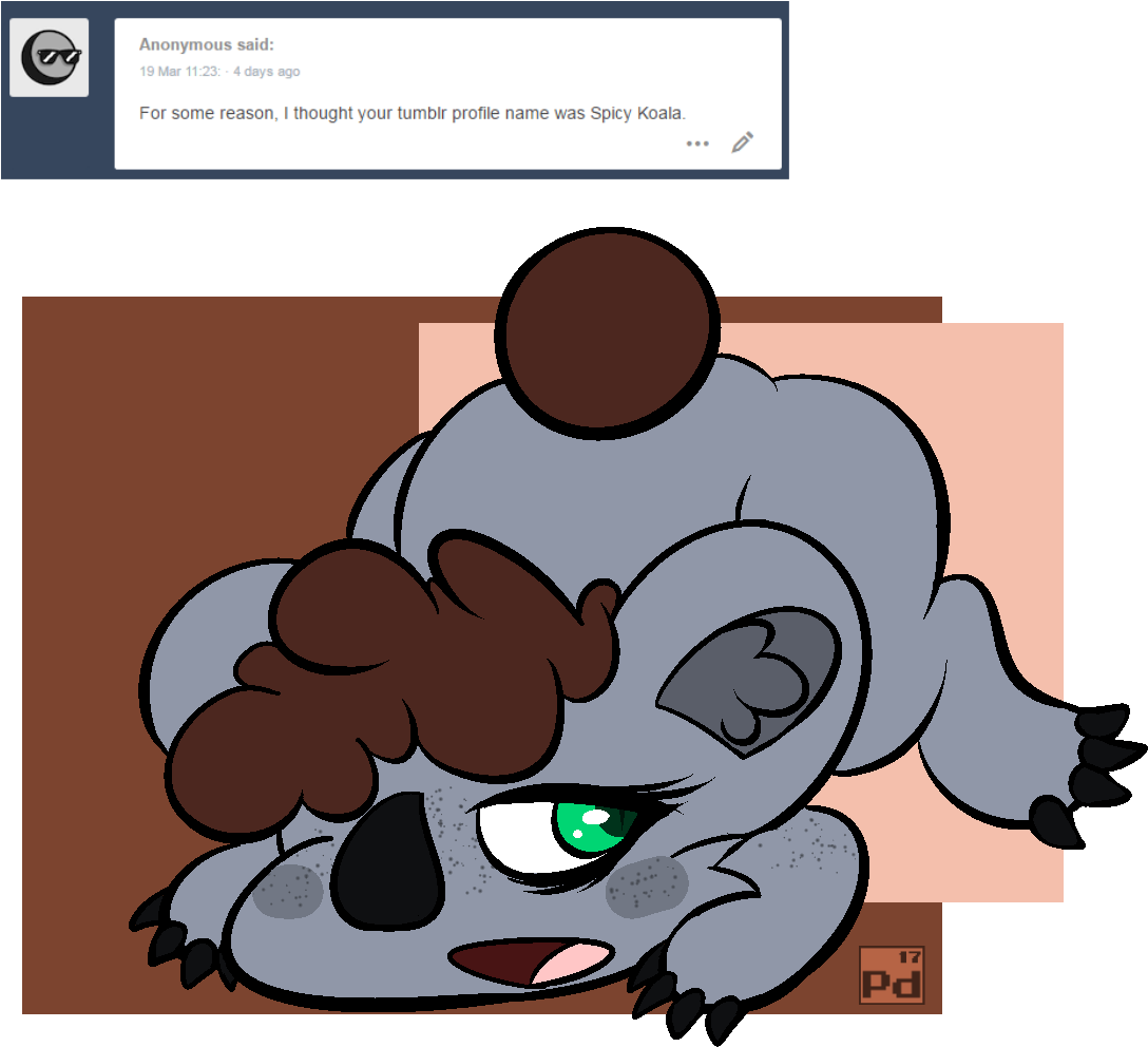 Spicy Koala - Cartoon (1147x1037)