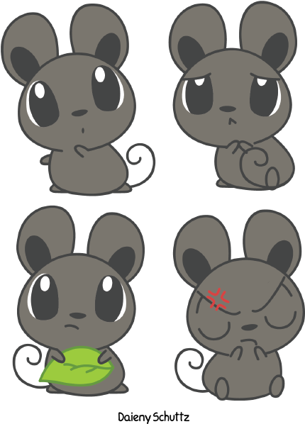 Worried Mouse By Daieny - Mouse (553x640)