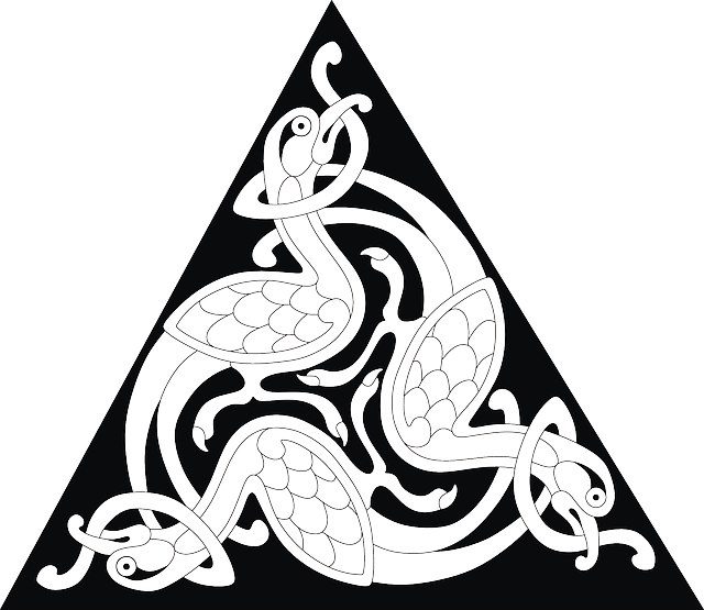 Ornament Celtic, Triangle, Ornament - Celtic Triangle (640x555)