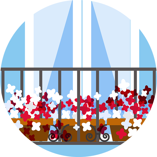 Flowered-balcony - Flowered-balcony (512x511)