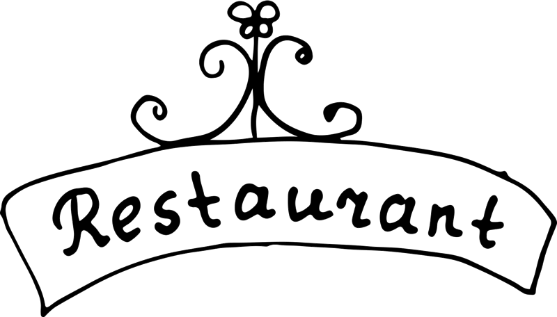 Restaurant Sign Rubber Stamp - Postage Stamp (800x456)